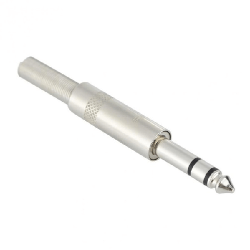 Trade Shop Traesio-spinotto Jack 6.35 Mm Maschio Per Audio Stereo Da Saldare Connettore Coassiale -