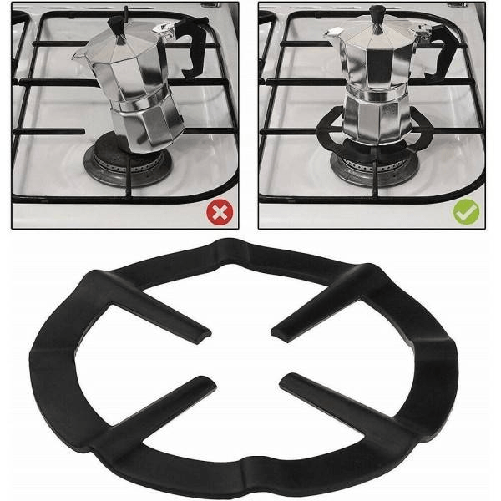 Trade Shop Traesio-riduzione In Acciaio 2pz Riduttori 14cm Fornello Piano Cottura Griglia Poggiapentole -