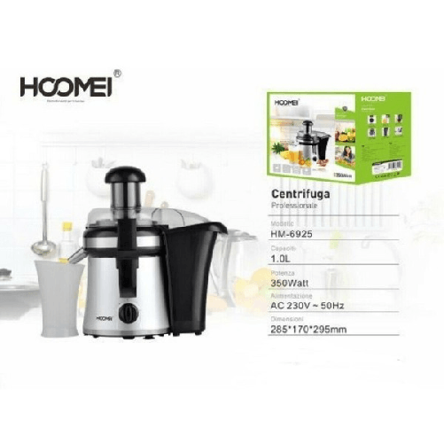 Trade Shop Traesio-centrifuga Elettrica Professionale Frutta Verdura Succhi 1lt 350w Hoomei Hm-6925 -