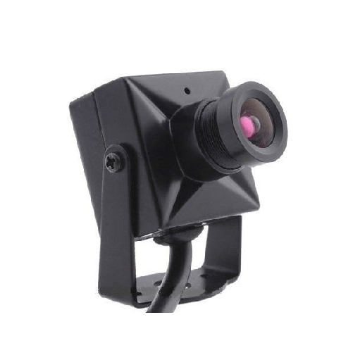 Trade Shop Traesio-micro Mini Telecamera Camera A Colori Audio Video Microfono Staffa Sorveglianza -