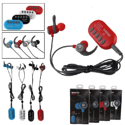 Auricolari Cuffie Wireless Sport Bluetooth Senza Fili Per Smartphone Microsd -