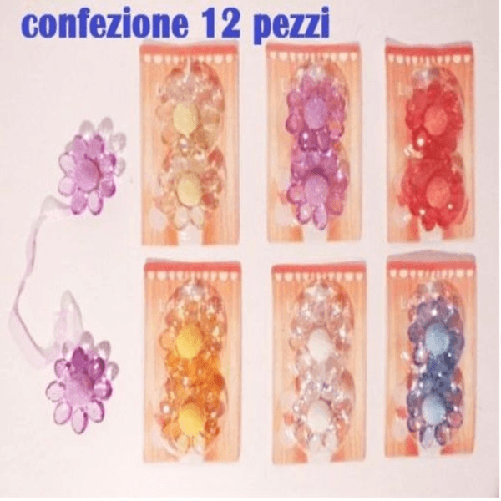 Trade Shop Traesio-set 12 Calamite Legatenda Ferma Tende Colorate Fiore Diametro 6cm -