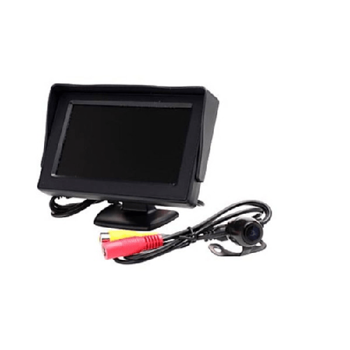 Trade Shop Traesio-kit Monitor Lcd Tft 4.3 Video Auto Camper Con Telecamera Retromarcia Parcheggio -