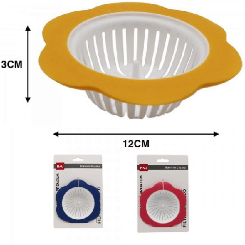 Trade Shop Traesio-filtro Colino Griglia Plastica 80mm Copertura Per Scarico Bagno Lavello Cucina -