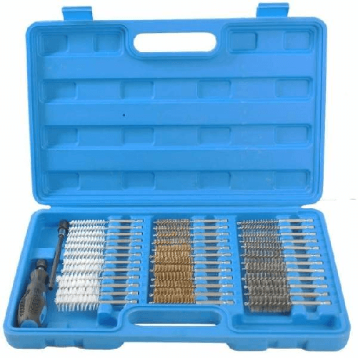 Trade Shop Traesio-set Completo Di 38 Scovoli Per La Pulizia E La Sbavatura Di Cilindri Boccole -