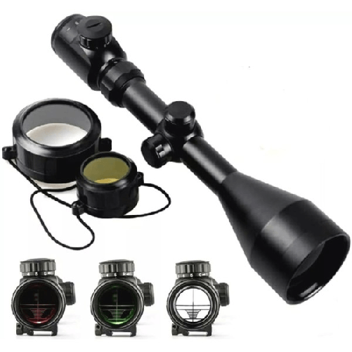 Mirino Ottico Di Precisione Per Fucile Carabina Con Reticolo Illuminato 3-9x50eg -