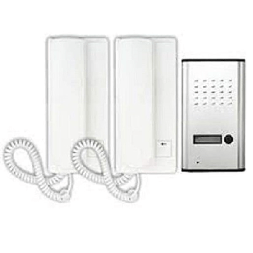 Citofono Esterni Parete Doppia Cornetta Pulsante Apertura Cancello 3208aa Cw593 -