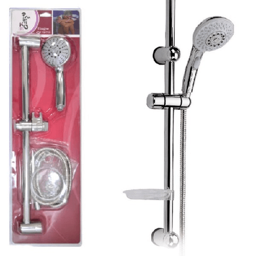 Trade Shop Traesio-asta Saliscendi Doccia Con Doccetta Regolabile Mod. Milano - Pratiko 048 - 2