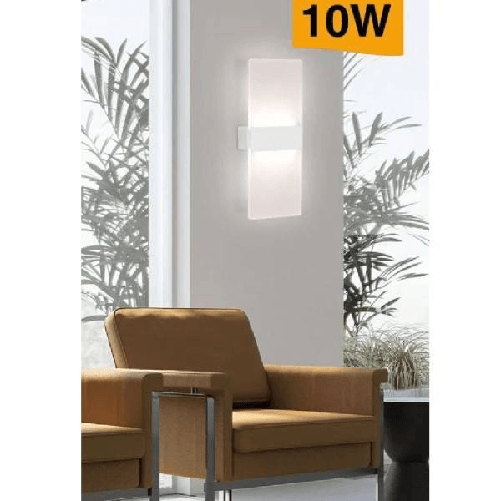 Trade Shop Traesio-applique Led Rettangolare 10w Parete Doppia Emissione 3 Colorazioni Luce E37-b3c -
