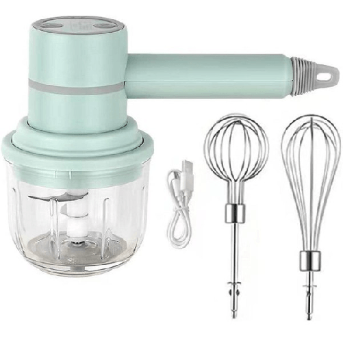 Set Frullatore A Immersione In Acciaio Inox Portatile Per Preparazione Alimenti -
