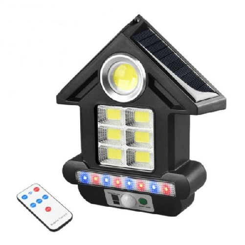 Trade Shop Traesio-faro Solare Con Pannello Faretto Sensore Movimento 81led Cob Telecomando Cl-s180 -