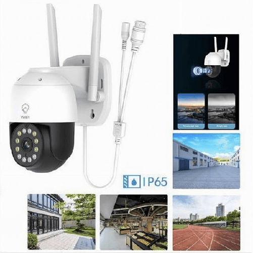 Trade Shop Traesio-telecamera Smart Wifi Wireless Sorveglianza Motorizzata Ptz Esterno Tv-9825f-2mp -