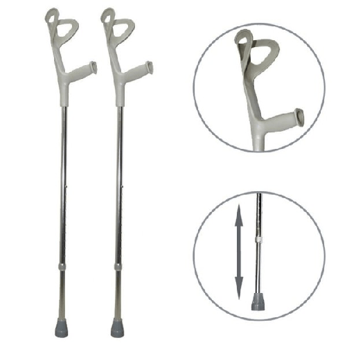 Trade Shop Traesio-coppia Stampelle Canadesi Stampella In Alluminio Altezza Regolabile Lega Leggera -