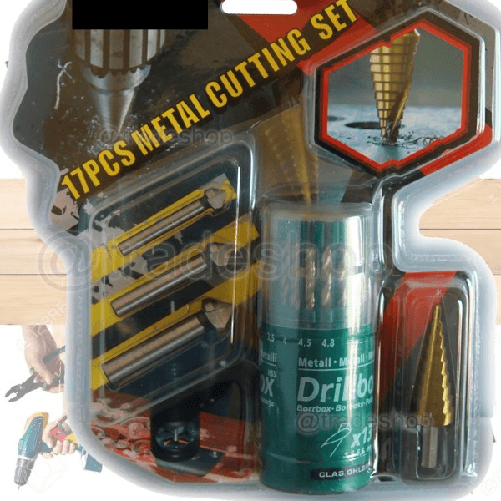 Trade Shop Traesio-kit 17 Pezzi Punte Frese Allargafori Per Trapano Svasatore Scalino Per Metallo -