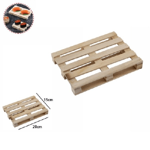 Trade Shop Traesio-mini Pallet Di Legno Bancale Vassoio Piatto Sottobicchiere Buffet 20x15cm 74033a -