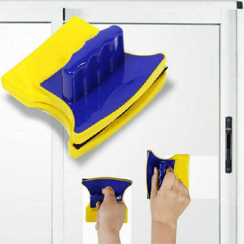Trade Shop Traesio-lavavetri Magnetico Pulisci Vetro Con Calamita Pulizia Lava Vetri Magnetico -