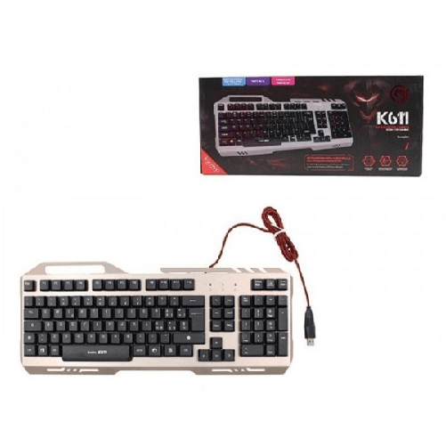 Marvo Scorpion K611 Tastiera Retroilluminata Gaming Base Di Metallo Con Luci Led -