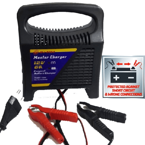 Caricabatterie Batteria Piombo Per Moto Scooter Con Voltaggio Da 12v 6 Ampere -