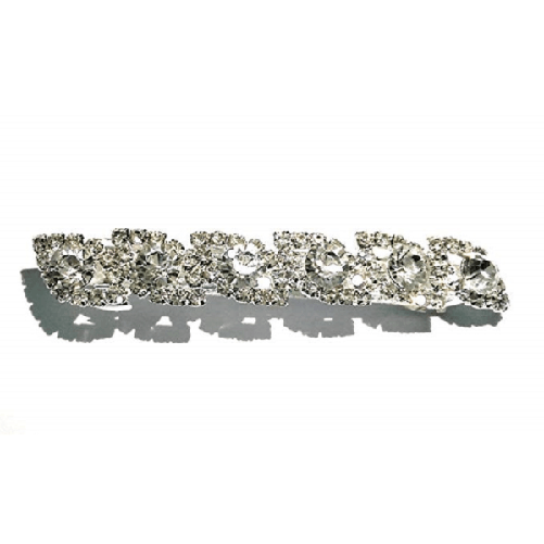 Trade Shop Traesio-fermaglio Capelli Striscia Brillanti Argento Sposa Raccogli Capello Spille Donna -