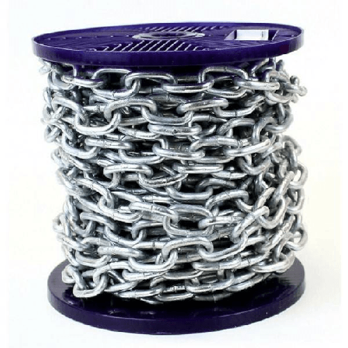 Trade Shop Traesio-catena Di Sicurezza In Ferro Zincato Saldata Catene Genovese Bobina 45 Metri -