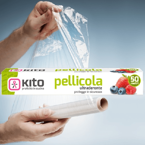 Trade Shop Traesio-rotolo Bobina Pellicola Per Alimenti Trasparente In Pvc Da 50mt X 28cm Aderente -