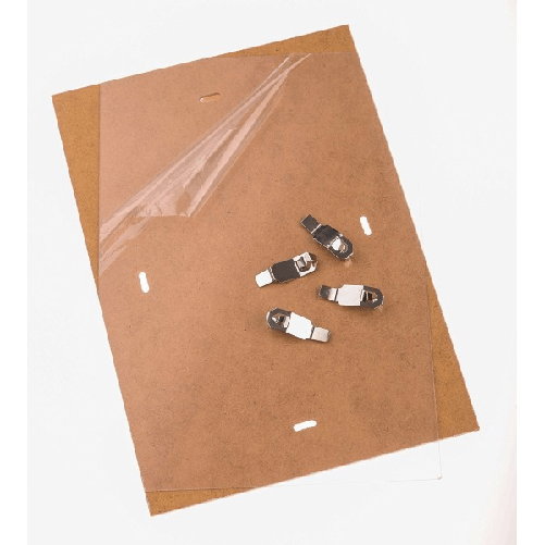 Porta Foto 20x25 Con Clip Fix Intercambiabile A Giorno Plexiglass Senza Cornice -