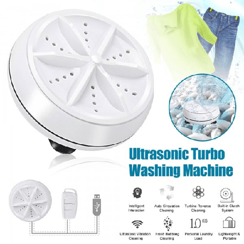 Trade Shop Traesio-mini Lavatrice Ad Ultrasuoni Portatile Usb Lavaggio Con Turbine Da Viaggio Barca -