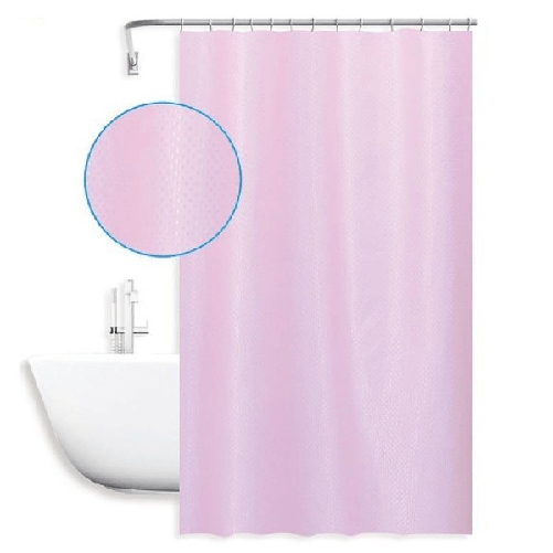 Trade Shop Traesio-tenda Doccia Antimuffa Impermeabil 180x200cm Con Anelli Rosa Texture Rombi 59823 -