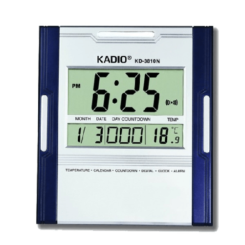 Trade Shop Traesio-orologio Sveglia Termometro Datario Da Per Parete Tavolo Display Lcd Kd-3810n -