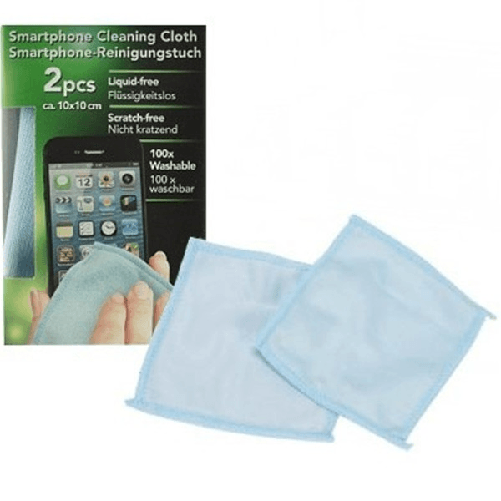 Trade Shop Traesio-set 2 Panni In Microfibra Per Pulizia Schermi Smartphone Colore Azzurro -