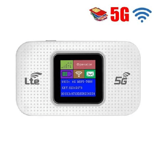 Trade Shop Traesio-modem Wifi Portatile 4g / 5g Router Mobile 150 Mbps Hotspot Con Display Led -