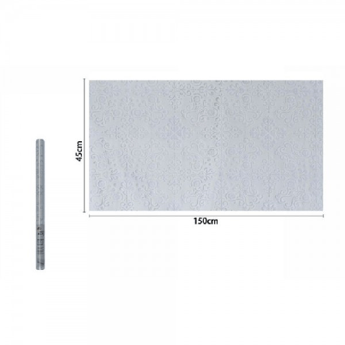 Trade Shop Traesio-rotolo Pellicola Adesiva Per Parete Damascata Bianca 45x150 Cm Parati Casa 71296 -