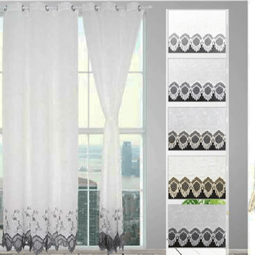 Tenda Velia Silvana Pannello Singolo 6 Borchie Porta Finestra Bastone 140x280 Cm -