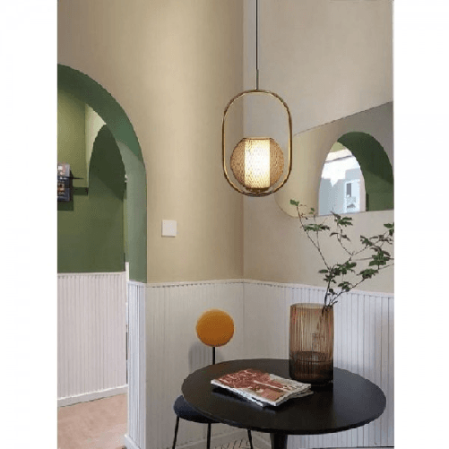 Lampadario A Sospensione Con Portalampada Attacco E27 Lampada In Metallo Lp-09n -