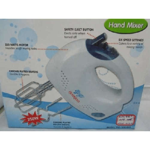 Frullatore Mixer Sbattitore Con Doppie Fruste 250w Super Leggero 6 Velocita' -