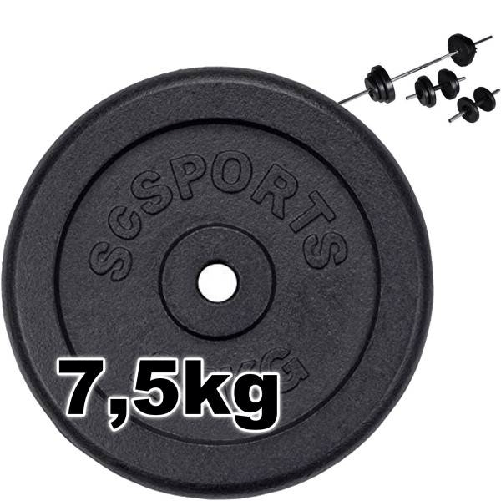 Trade Shop Traesio-disco Per Pesi Bilanciere Manubri Piastre Allenamento Fitness In Ghisa Da 7,5 Kg -