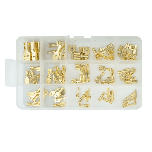 Trade Shop Traesio-75 Spine In Rame Per Altoparlanti Innesto Rapido Piatto Femmina Non Isolato -