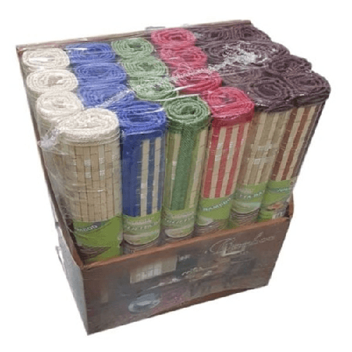 Trade Shop Traesio-set 24 Pezzi Tovaglie Tovagliette Colazione In Legno Bambù Americane Colorate -