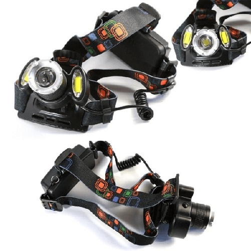 Torcia Lampada Frontale Led Cree Ricaricabile Auto Casa 3led 8000w Luce Bianca -