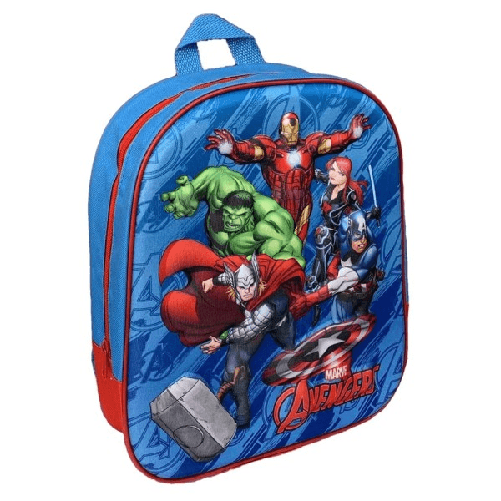 Trade Shop Traesio-zainetto Avengers Stampa In Rilievo 3d Supereroi Bambini Scuola Asilo Elementari -