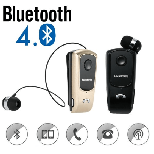 Trade Shop Traesio-auricolare Con Cuffia Retrattile Retraibile Clip Fineblue F920 Per Smartphone -