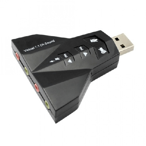 Trade Shop Traesio-adattatore Usb Scheda Audio Esterna 3d 7.1 Usb X Notebook Pc Sound Home Theatre -