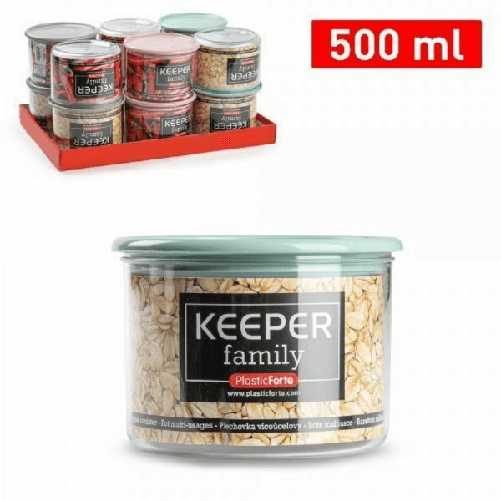 Trade Shop Traesio-barattolo Milleusi Contenitore Con Coperchio 500ml Biscotti Legumi Pasta 118891a -