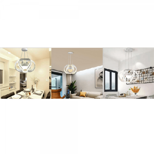 Trade Shop Traesio-lampadario Soffitto Sfera Moderno Led 78w Lampada Luce Calda Fredda Naturale B21 -