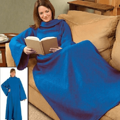 Trade Shop Traesio-coperta Con Maniche Plaid Caldo Inverno Unisex Uomo Donna Soffice Casa -