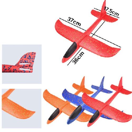 Trade Shop Traesio-aereo Aliante Gommapiuma Ultra Leggero Tiro Mano Gioco Giocattolo Bambini -
