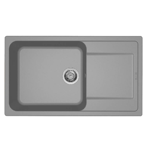 Elleci Lavello Incasso 1 vasca 86x50 Life 410 Granitek Grigio Cemento LG241048 Elleci LIFE 410 Lavello montato su piano Rettangolare Granitek