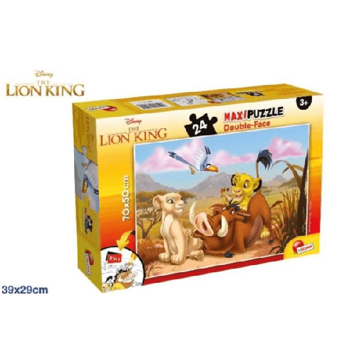 Disney Puzzle Re Leone The Lion King 24 Pezzi Dim 70x50 Cm Maxi Puzzle 2 In 1 -