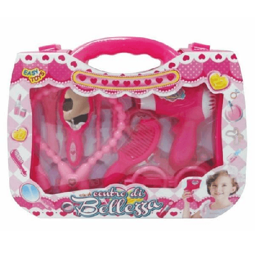 Trade Shop Traesio-centro Di Bellezza Phon Pettine Specchio Accessori Giocattolo Gioco Bambina -
