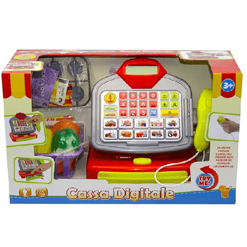 Trade Shop Traesio-registratore Di Cassa Digitale Con Scanner E Calcolatrice Giocattoli Per Bambini -
